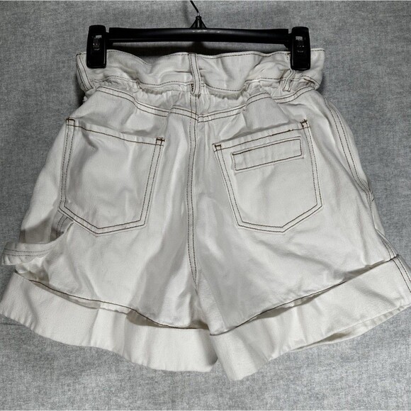 Artist & Art High Elastic Cinch Waisted White Shorts Women’s Size Small Y2K - Picture 8 of 8